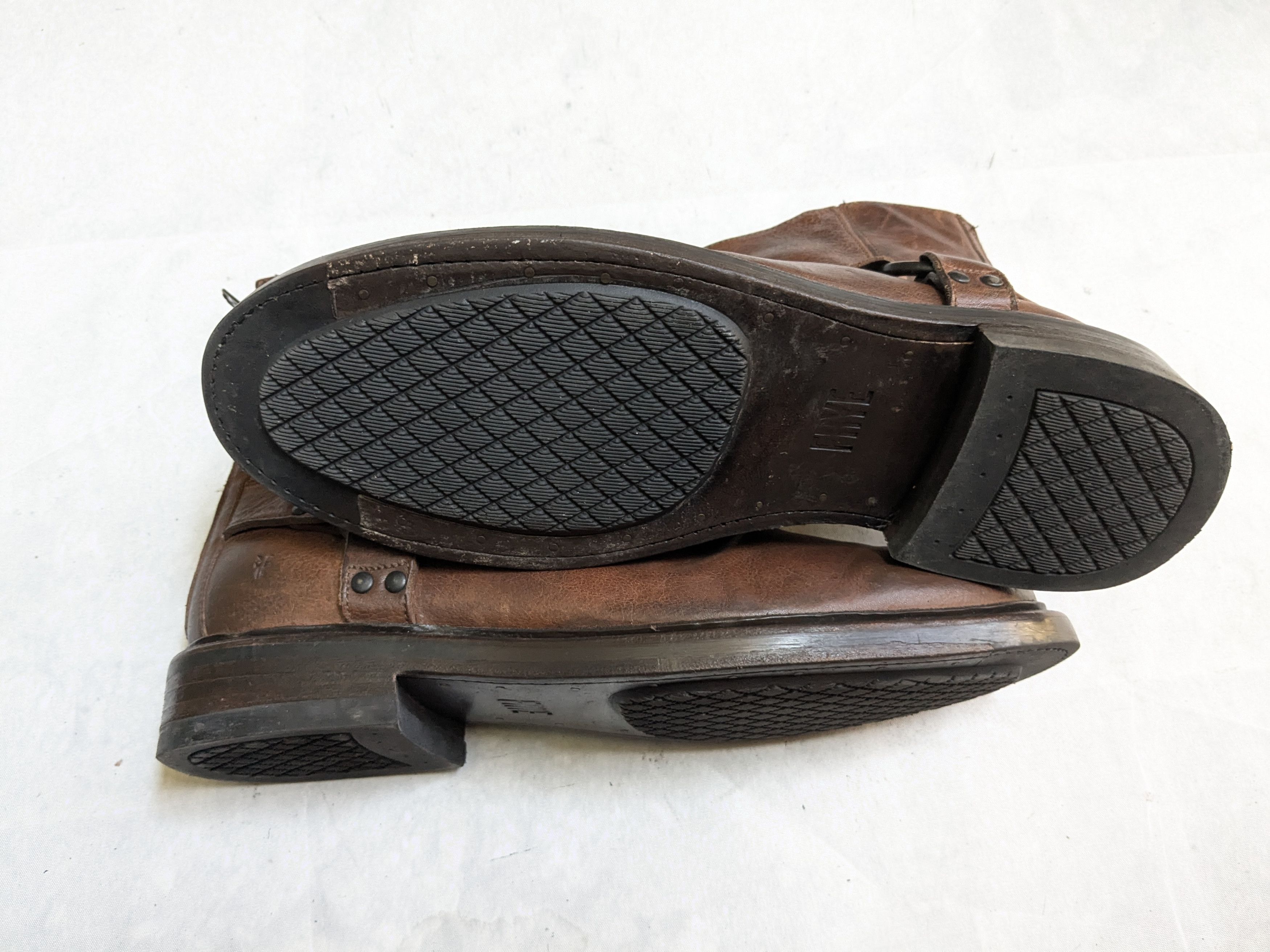Frye Frye Harness Brown Leather 9 D Leather Buckle Punk Size US 9.5 / EU 42-43 - 15 Thumbnail