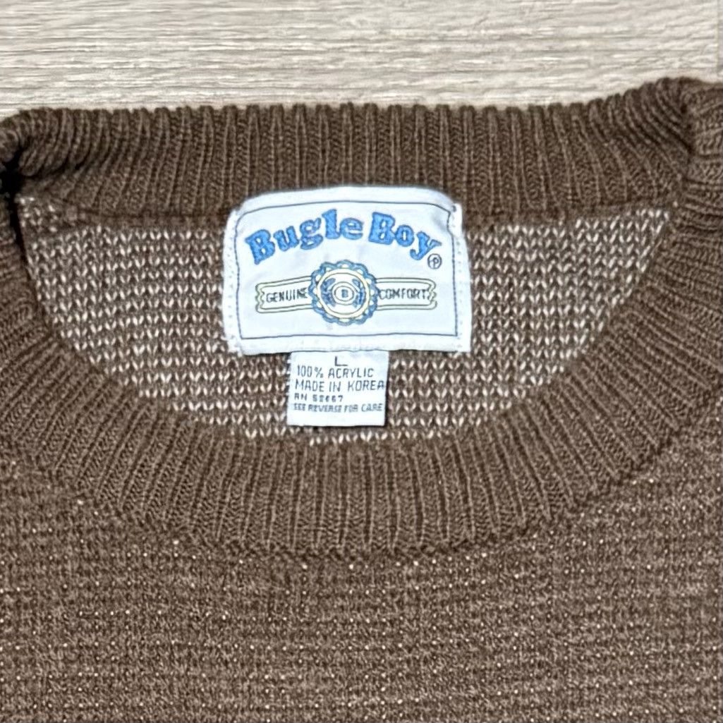Bugle Boy Vintage Bugle Boy Knit Sweater Geometric Pattern Sleeves L Size US L / EU 52-54 / 3 - 6 Thumbnail