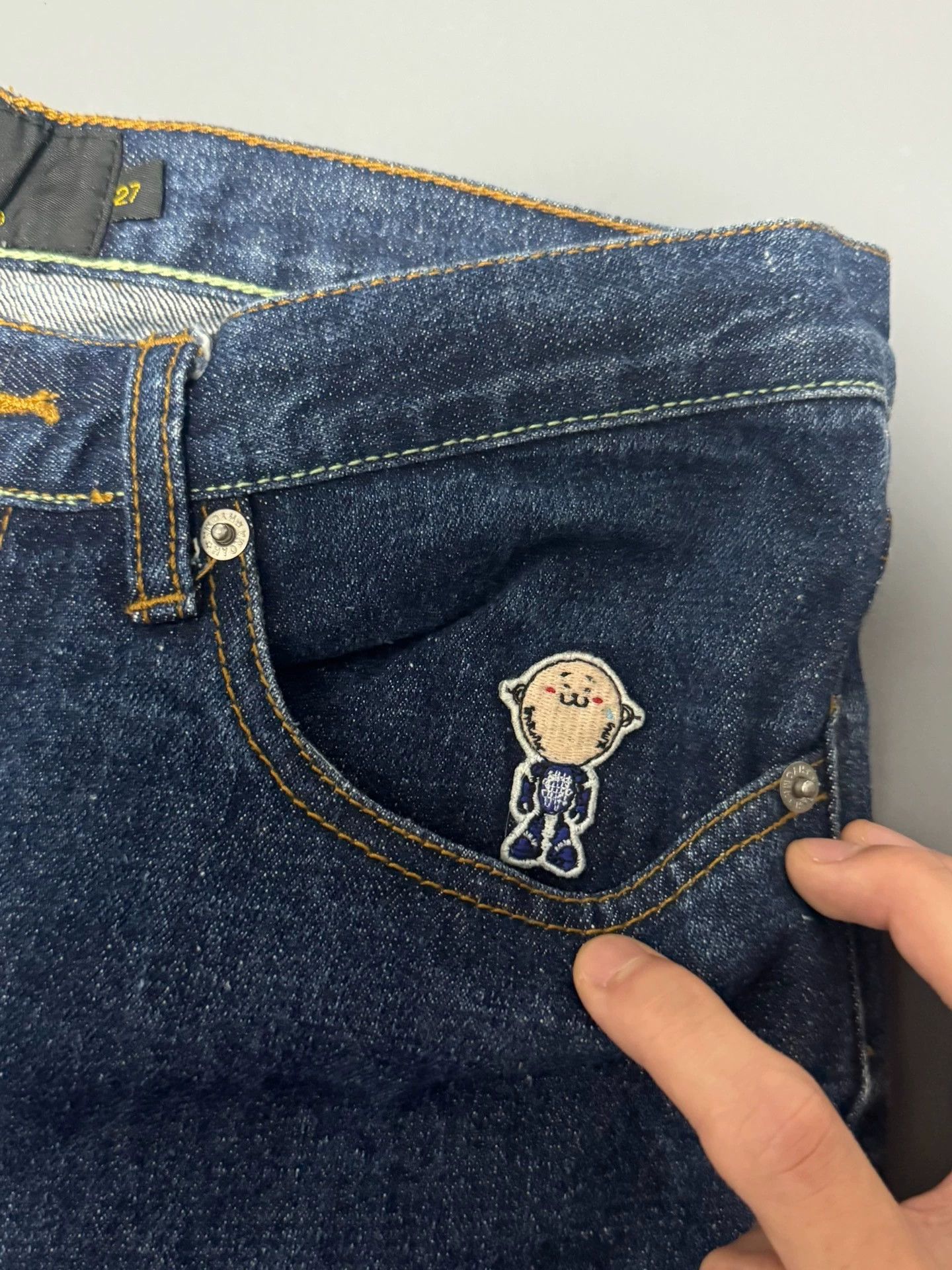 Other hyoma raw denim baggy jeans size 27 early star tag mint Size 27" / US 4 / IT 40 - 2 Thumbnail