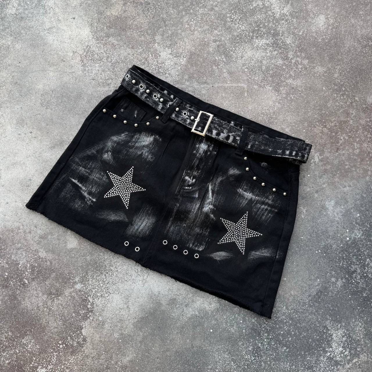 Japanese Brand Super Sexy Y2K Glam Faded Mini Skirt Size 27" / US 4 / IT 40 - 1 Thumbnail