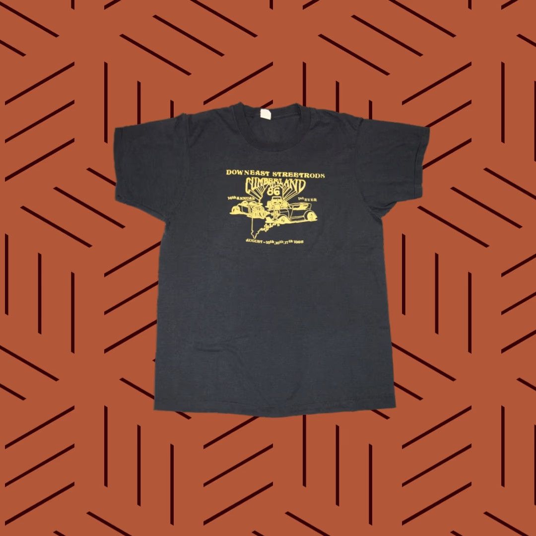 Vintage VINTAGE 1986 CUMBERLAND KENTUCKY STREET RODS GRAPHIC TEE BLACK ADULT LARGE Size US L / EU 52-54 / 3 - 1 Thumbnail