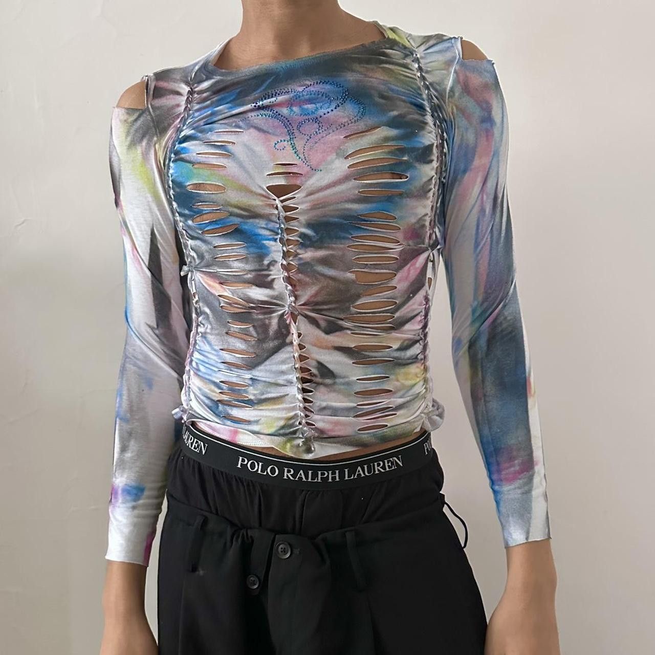 Other ASTROBOI* 'Hearts' White Rhinestone Print T-shirt - Small Size US S / EU 44-46 / 1 - 1 Thumbnail