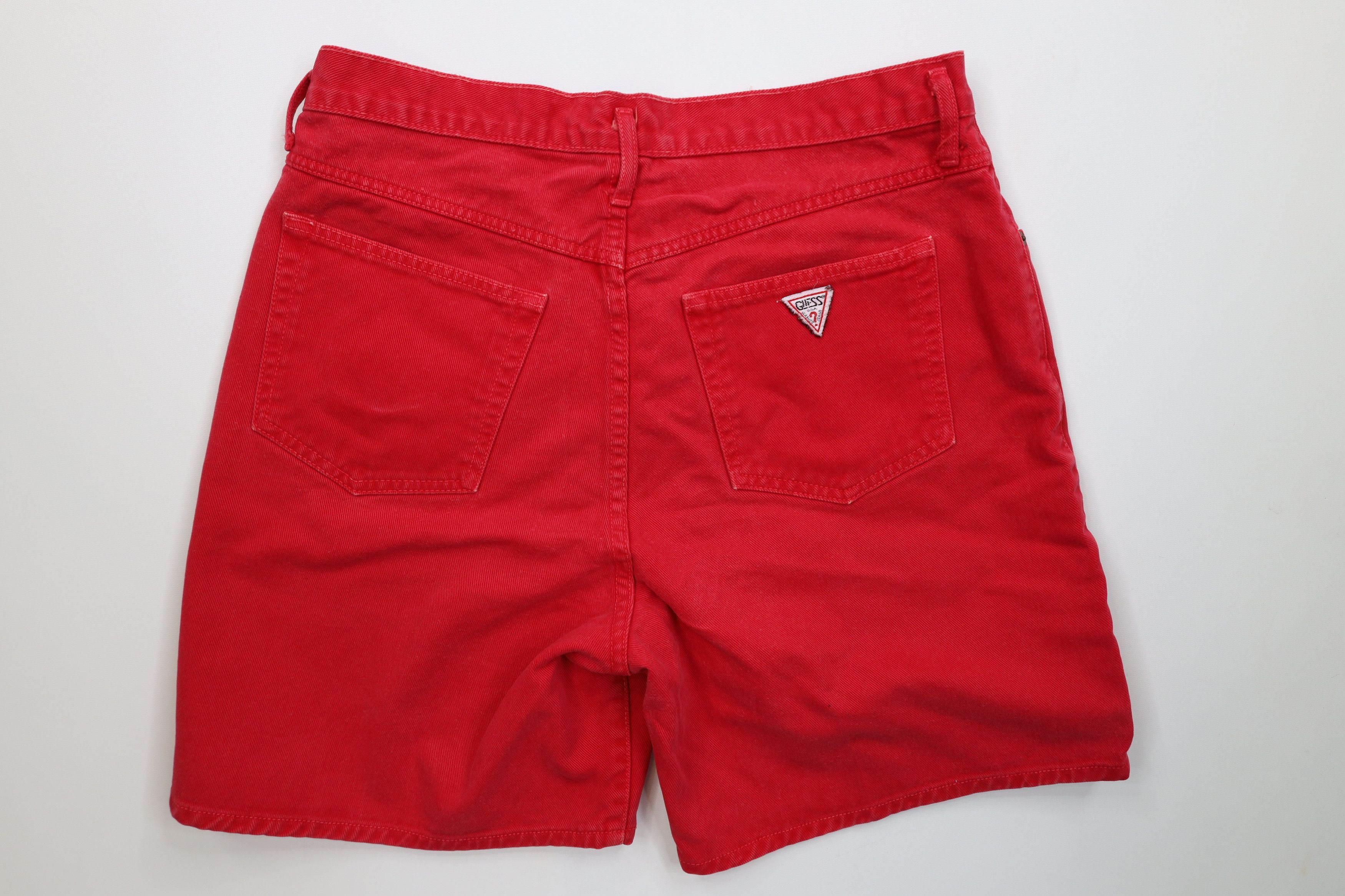 Guess Vintage 90s Guess Spell Out Button Fly Denim Jean Shorts USA Size 26" / US 2 / IT 38 - 10 Thumbnail