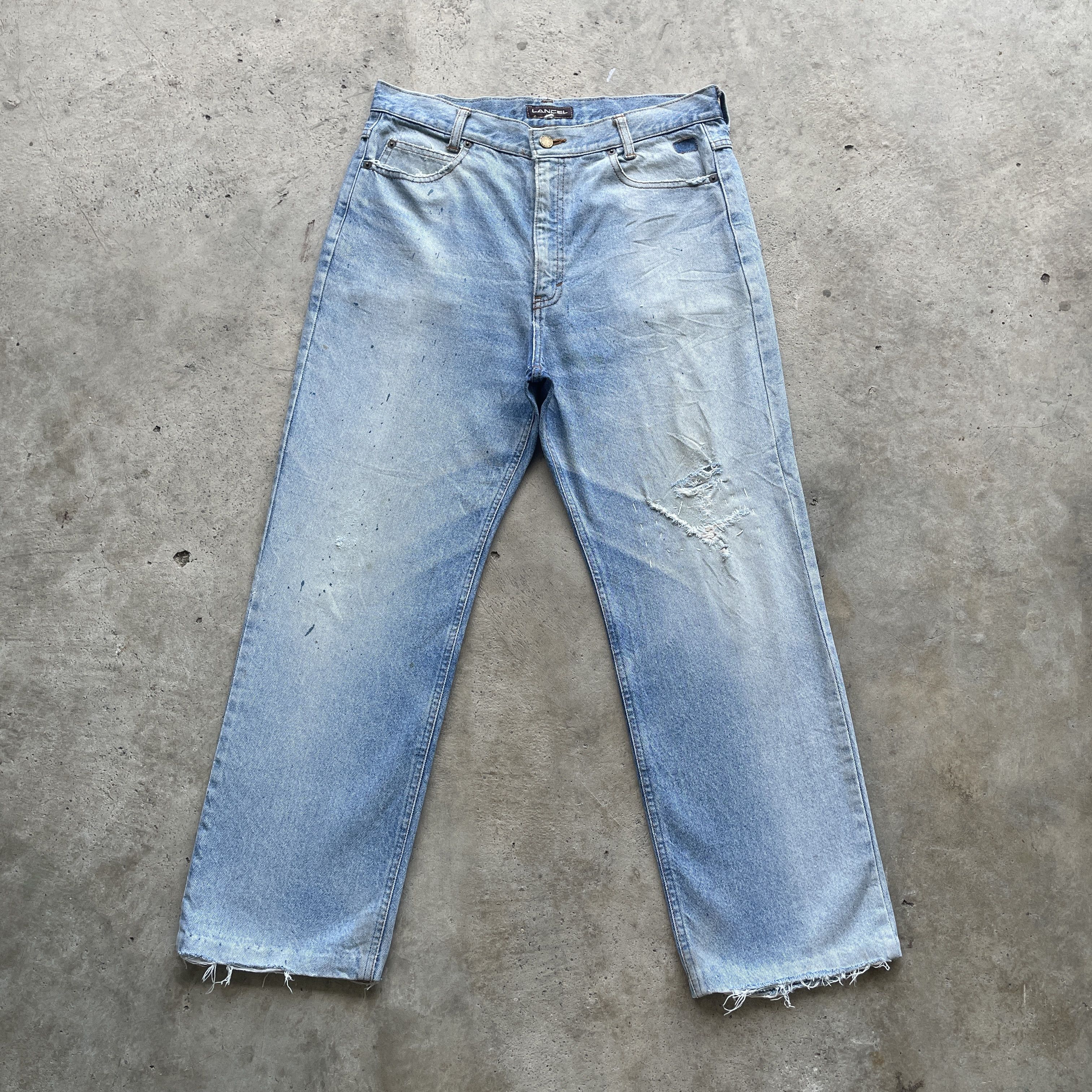 Lancel VINTAGE LANCEL PARIS FADED PAINTER JEANS DISTRESSED PANTS Size US 32 / EU 48 - 2 Thumbnail