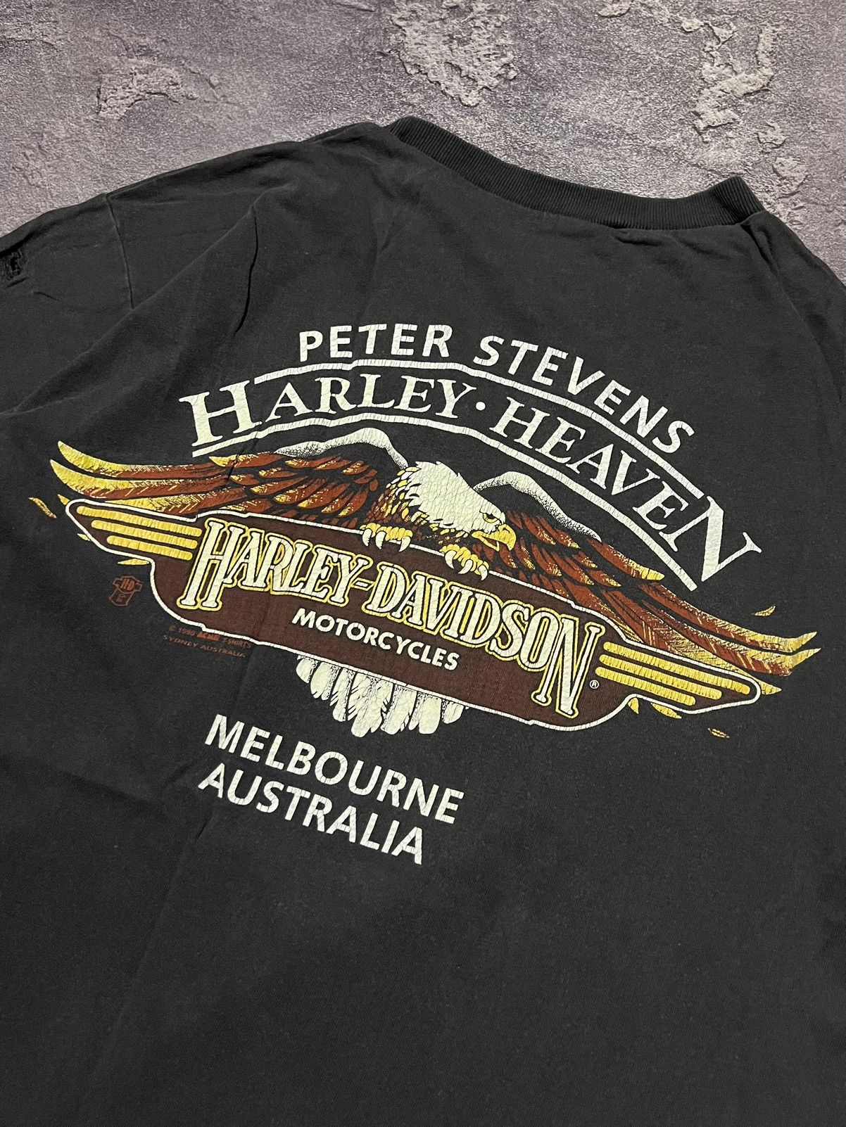 Harley Davidson Harley Davidson 1990 Gasoline Motorcycle 3D Emblem Tee 90s Size US XL / EU 56 / 4 - 5 Thumbnail