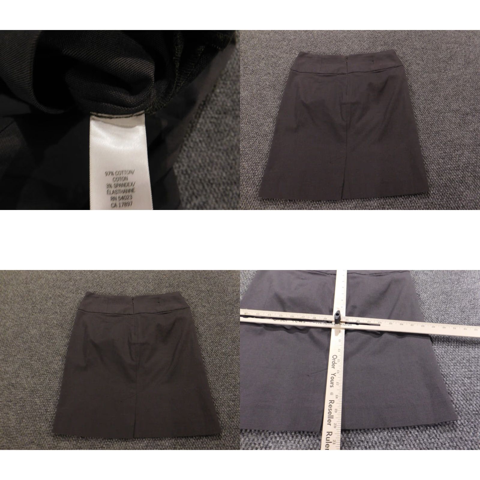 Banana Republic Banana Republic Skirt A-Line Zip Women 4 Gray Knee Length Cotton Knit Zipper Lined Casual Vintage No Size 27" / US 4 / IT 40 - 8 Thumbnail