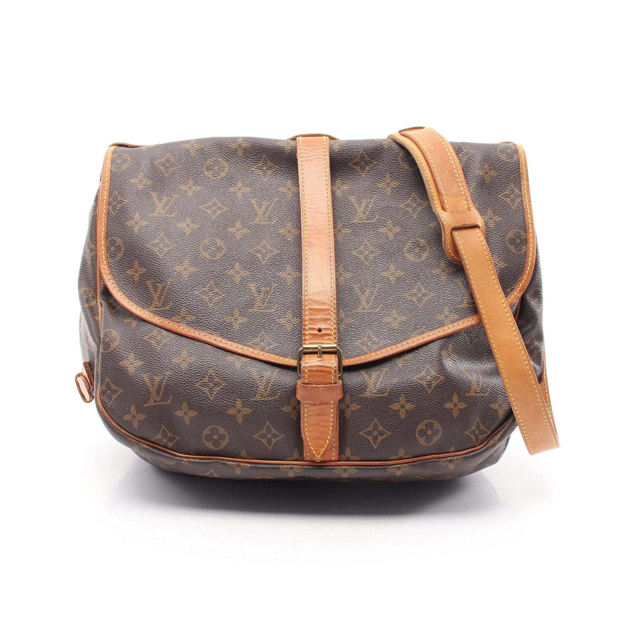 Louis Vuitton Louis Vuitton Saumur 35 Monogram Shoulder Bag Leather Brown Size ONE SIZE - 1 Thumbnail