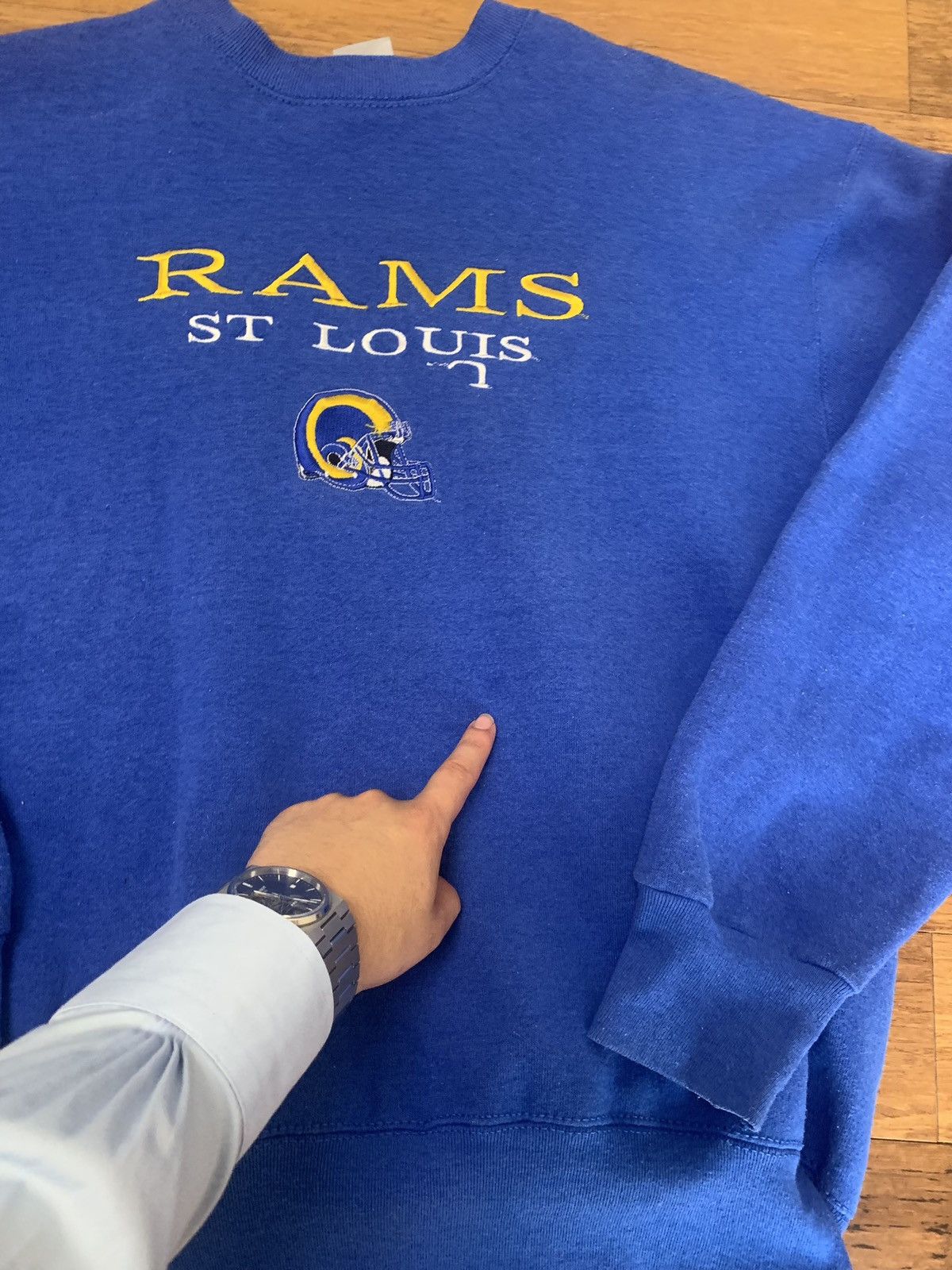 Fruit Of The Loom × Vintage Vintage St. Louis Rams Sweaters Size US L / EU 52-54 / 3 - 3 Thumbnail