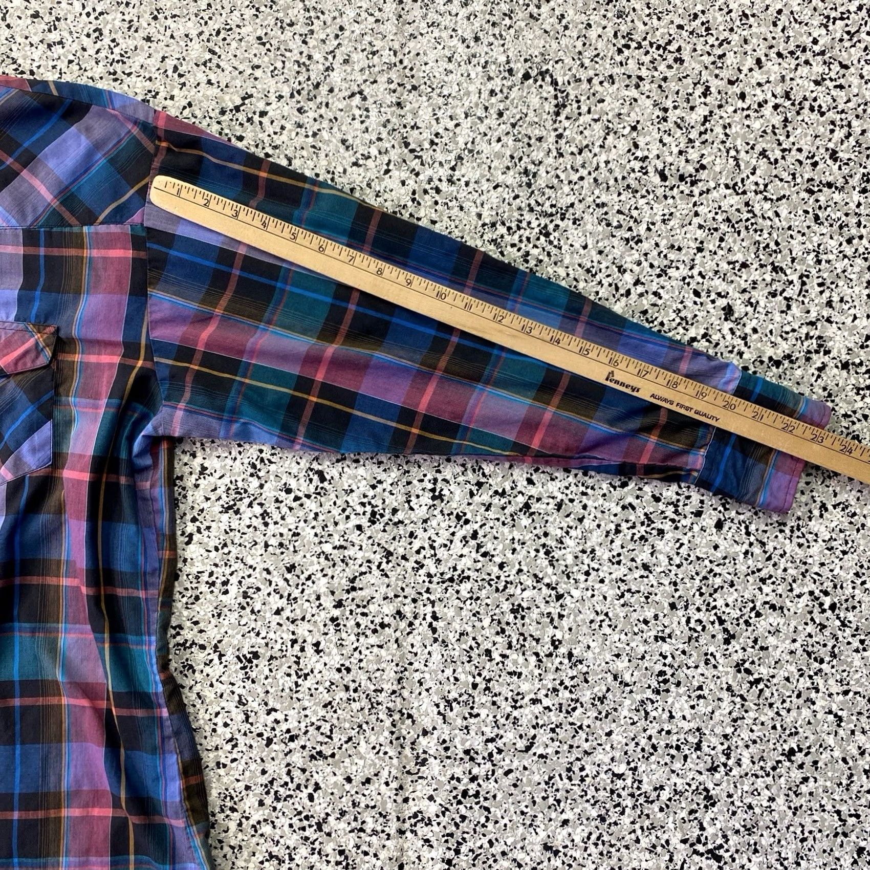 Vintage VINTAGE American Hero Shirt Pearl Snap Purple Plaid Western Men XL Size US XL / EU 56 / 4 - 2 Thumbnail