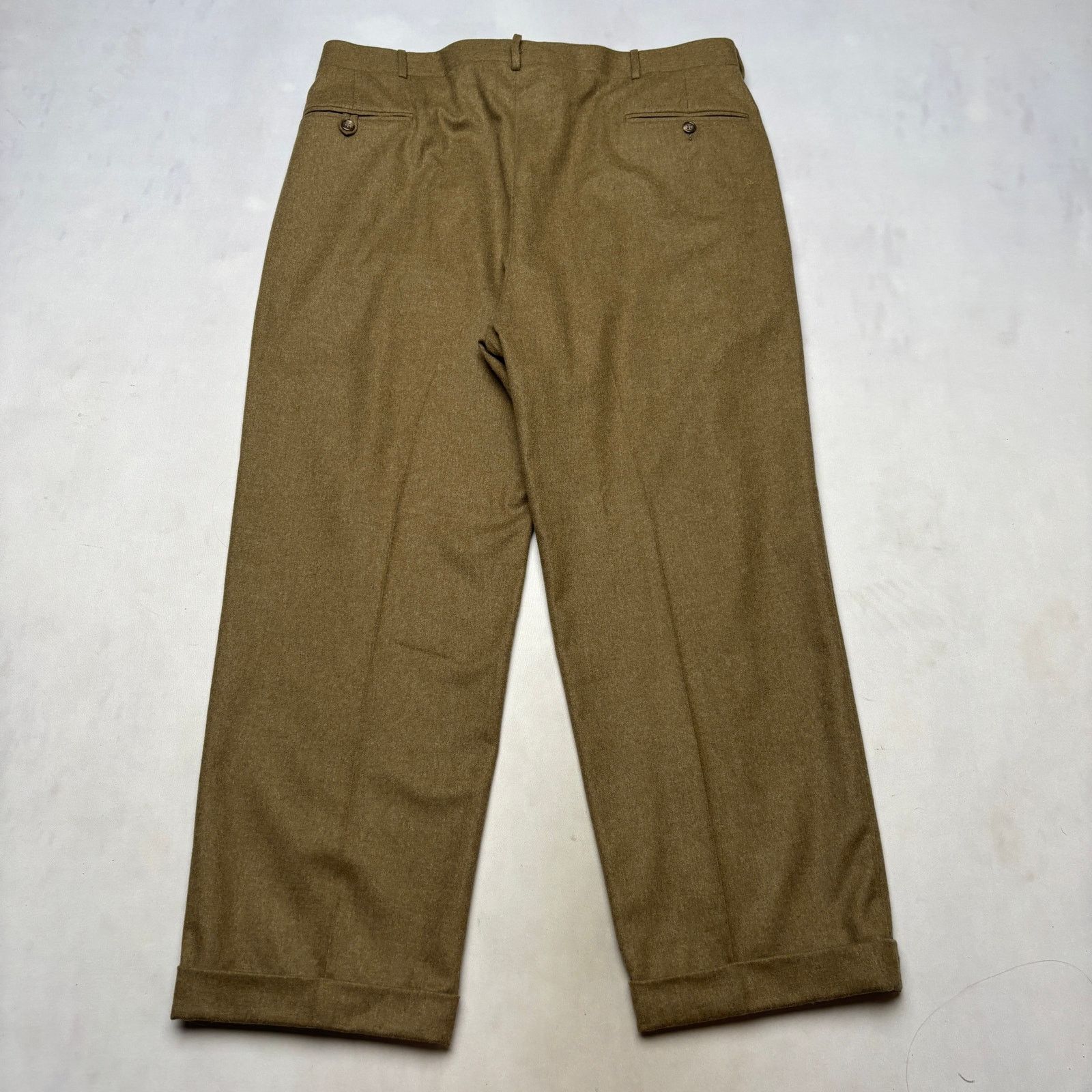 Polo Ralph Lauren × Vintage Vintage Polo Ralph Lauren Wool Cashmere Pleated Pants 38x28 Size US 38 / EU 54 - 3 Thumbnail