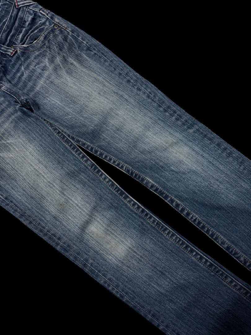 Japanese Brand DOUBLE WAIST Vintage Japanese Mudwash Distressed Slim Jean Size US 29 - 7 Thumbnail