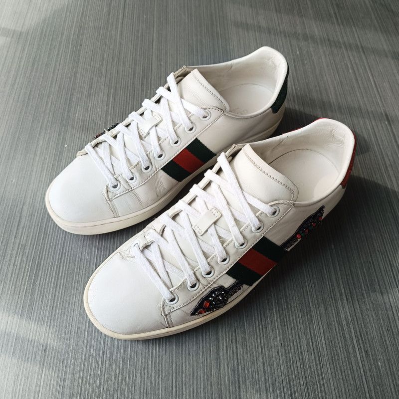 Gucci Gucci Ace Embroidered Fashion Sneakers for Women 0079 Size US 6.5 / IT 36.5 - 1 Thumbnail