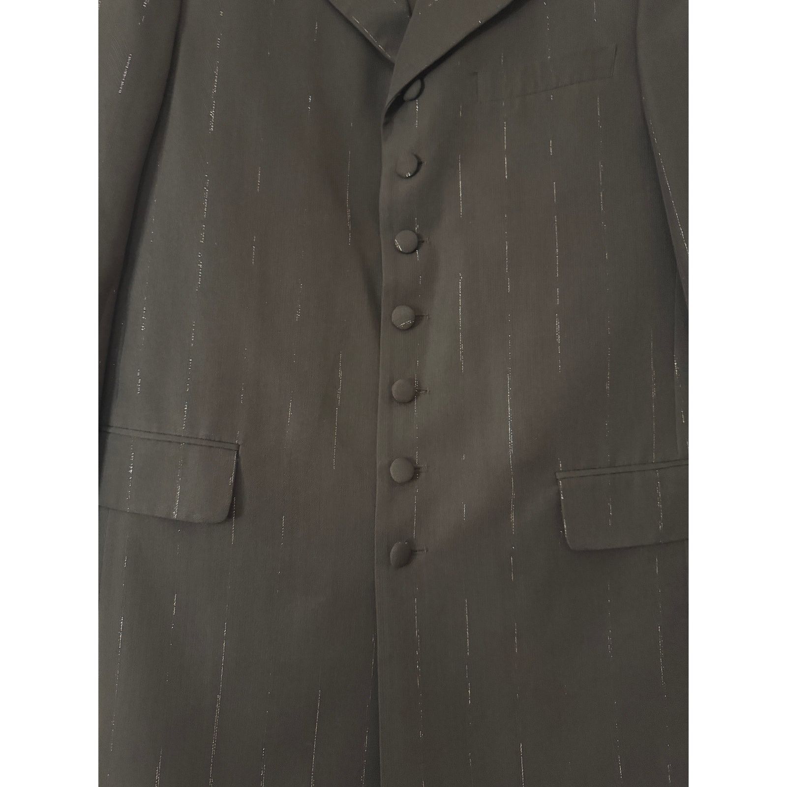 Other Milano Moda NWT Black Wool Full Suit Size 38R - 8 Thumbnail