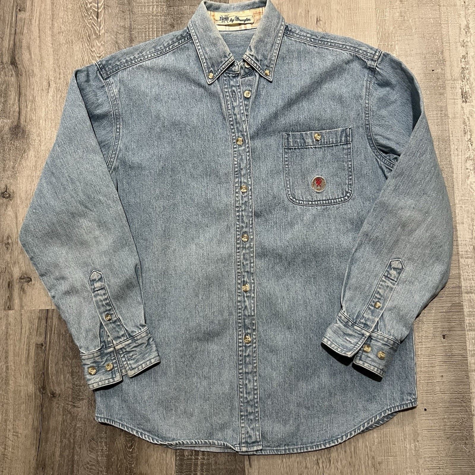 Wrangler Twenty X Wrangler Blue Denim Western Pocket Button Shirt S/M Size US S / EU 44-46 / 1 - 1 Thumbnail