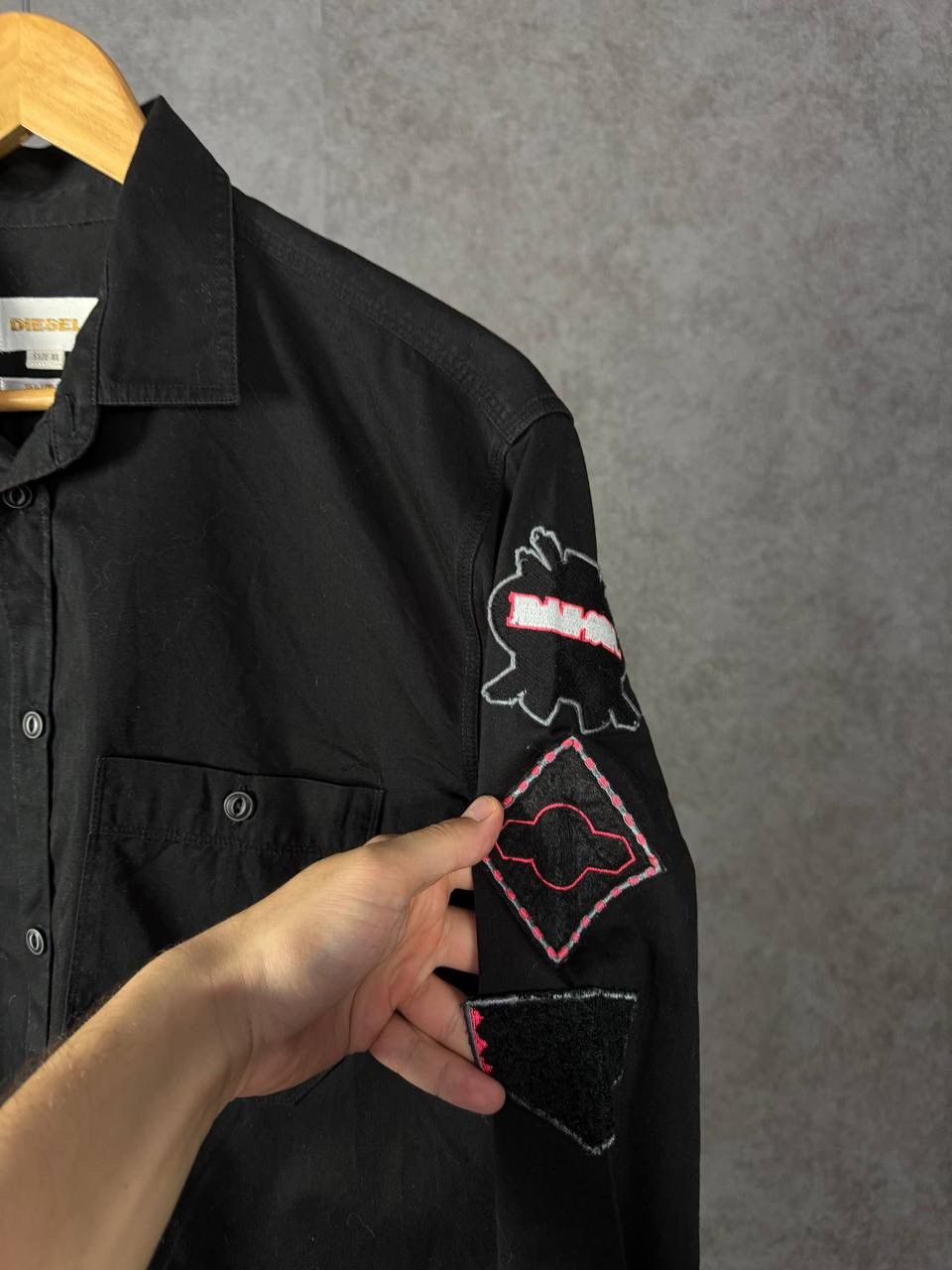 Diesel Diesel designer patch shirt Size US XL / EU 56 / 4 - 6 Thumbnail