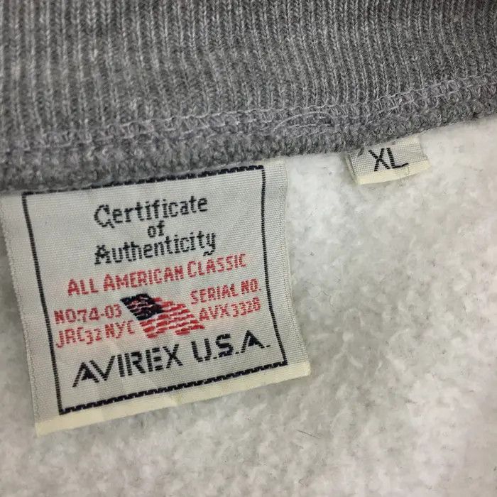 Avirex Vintage AVIREX USA Gray Varsity Jacket Cardigan Sweater Size US XL / EU 56 / 4 - 9 Thumbnail