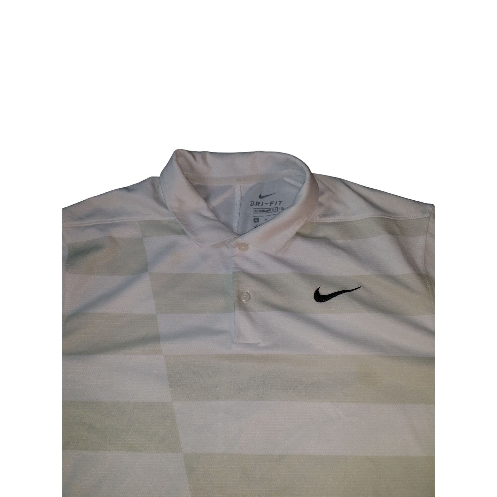 Nike Nike Standard Fit Polo Men Sz M Dri Fit White Gray Colorbloc Size US M / EU 48-50 / 2 - 2 Thumbnail