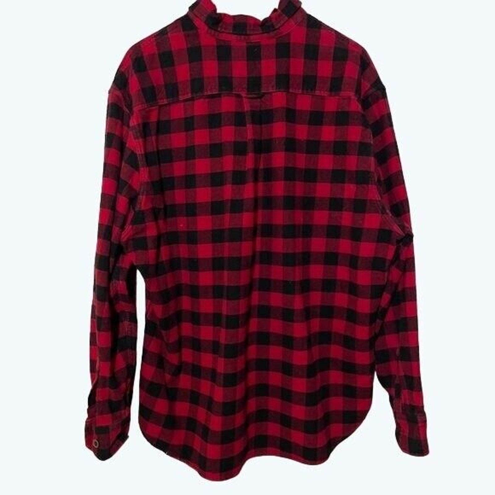 Other Jachs Brawny Buffalo Plaid Red Black Mens Flannel Shirt 2X Size US XXL / EU 58 / 5 - 3 Thumbnail