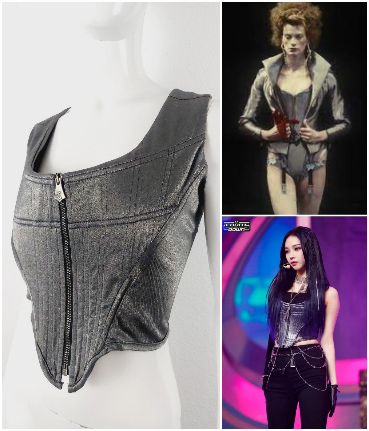 Vivienne Westwood Vivienne Westwood Runway 1998 Silver Anglomania Corset Size S / US 4 / IT 40 - 1 Thumbnail