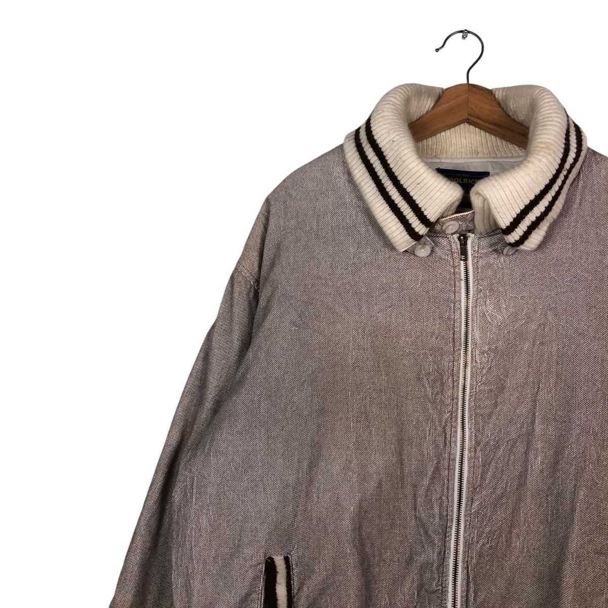 Japanese Brand × Vintage × Woolrich Woolen Mills 📌Vintage Bomber Jacket Biker Zipper Woolrich Size US L / EU 52-54 / 3 - 8 Thumbnail