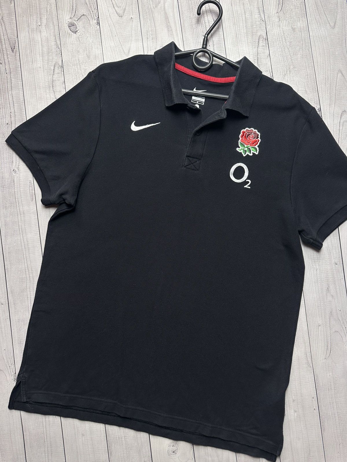 Nike × Vintage Vintage Nike England Rugby polo black size L Size US L / EU 52-54 / 3 - 1 Thumbnail