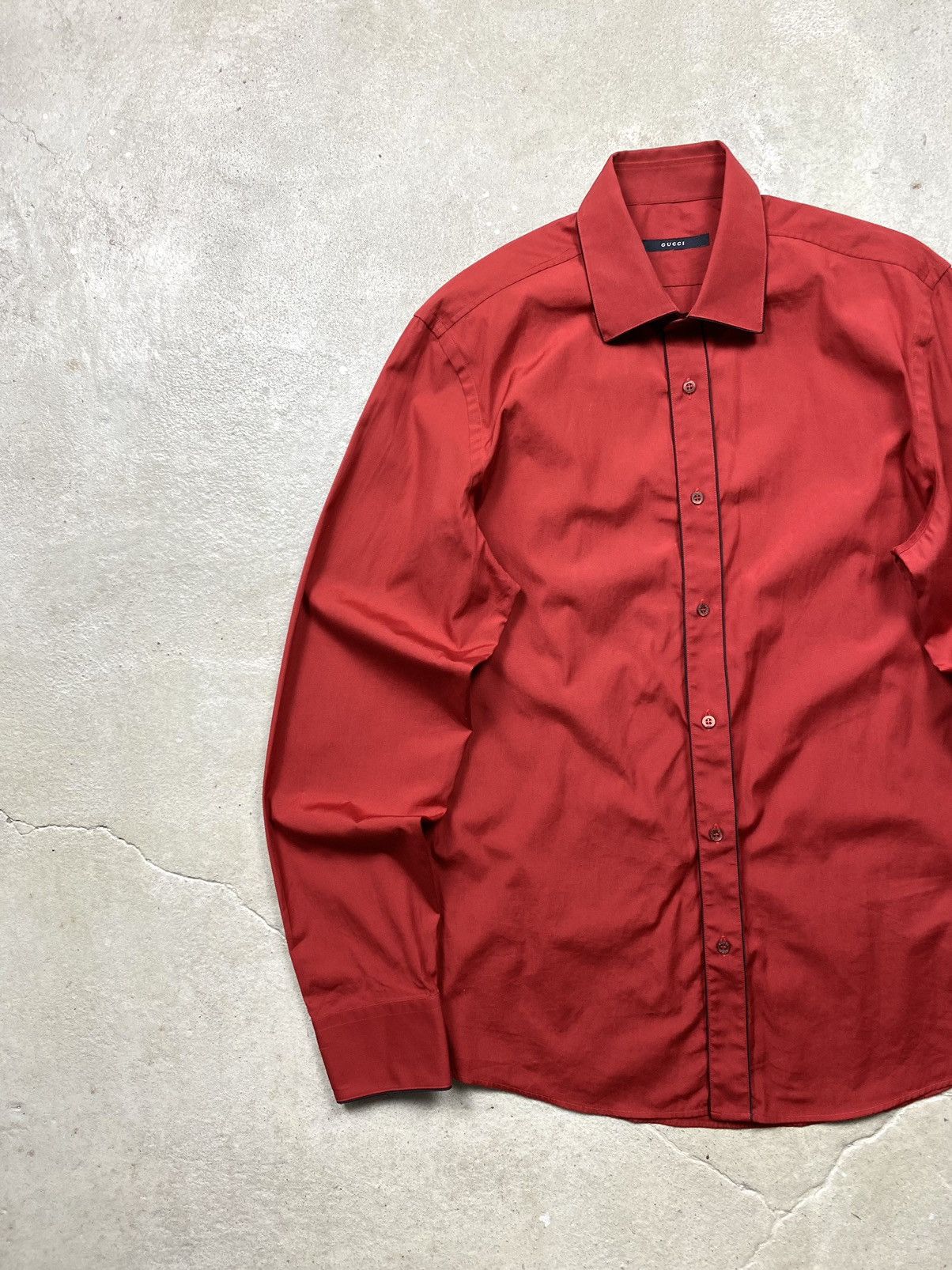 Gucci Gucci Red Shirt Button Up Luxury Designer Size US L / EU 52-54 / 3 - 2 Thumbnail