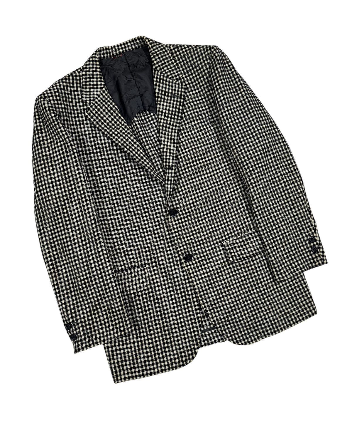 If Six Was Nine Vtg🔥Van Jac Checkedboard Blazers Coat Jacket Size 40S - 6 Thumbnail