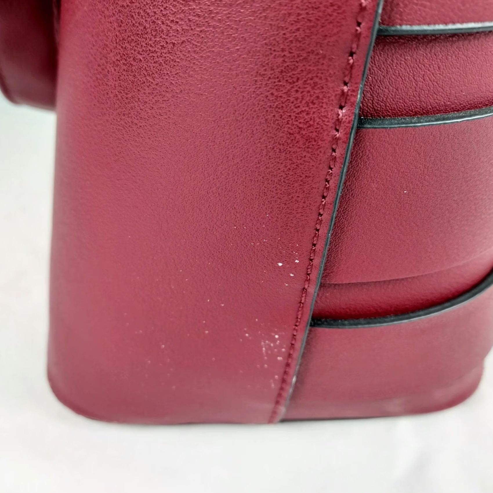 Vintage Dasein Red Buckle Tote Handbag Women Faux Leather Shoulder Bag Women Size ONE SIZE - 7 Thumbnail