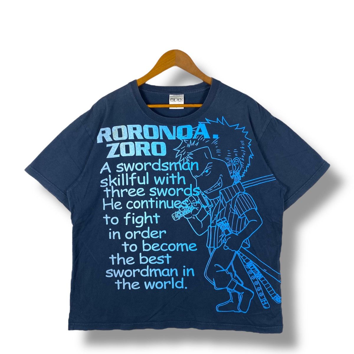 Anime × Japanese Brand × Vintage Vintage 00's ONE PIECE Roronoa Zoro Big Graphic Anime Size US XL / EU 56 / 4 - 1 Thumbnail
