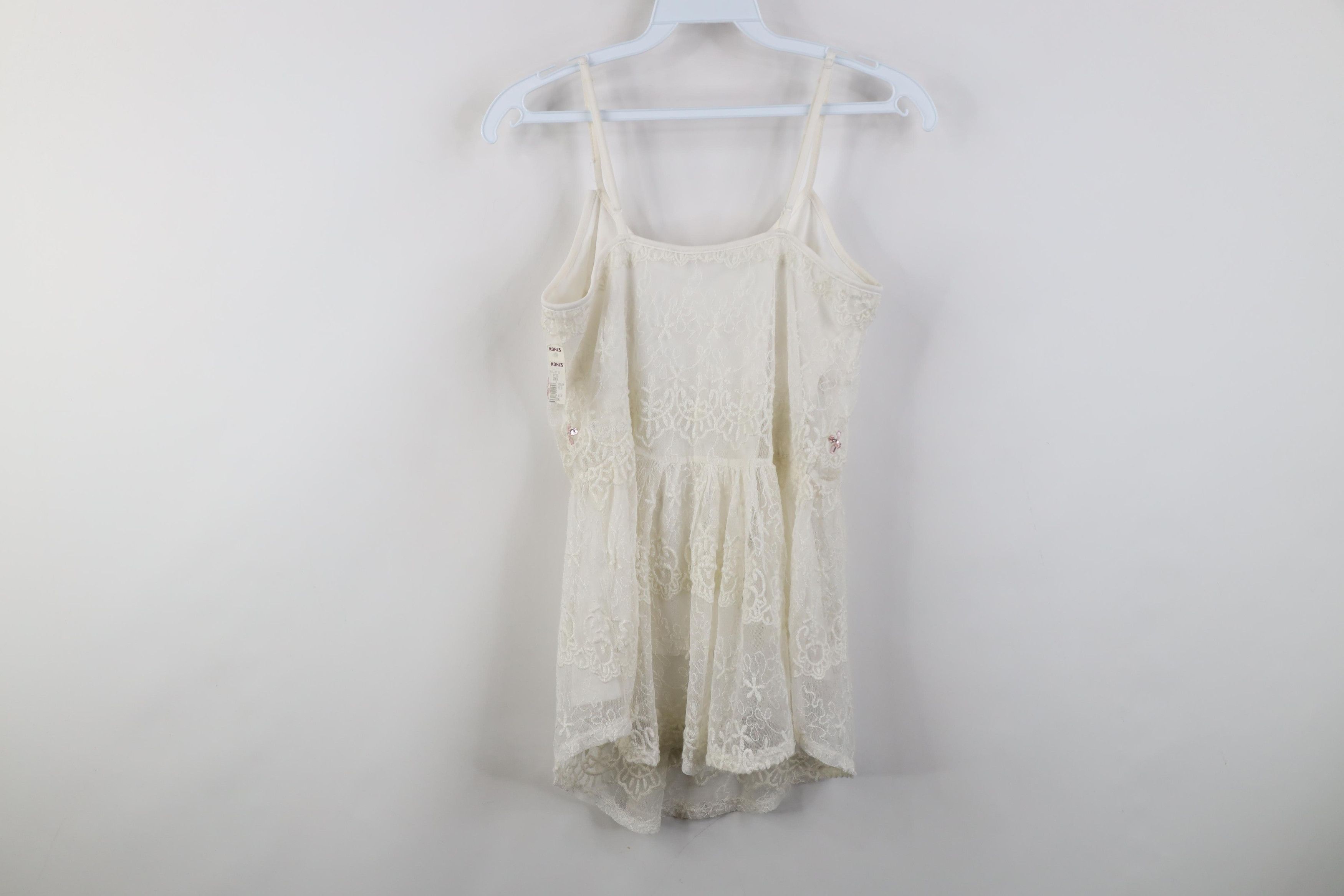 Vintage Deadstock Vtg Y2K Candies Lace Flower Bella Tank Top T-Shirt Size S / US 4 / IT 40 - 13 Thumbnail