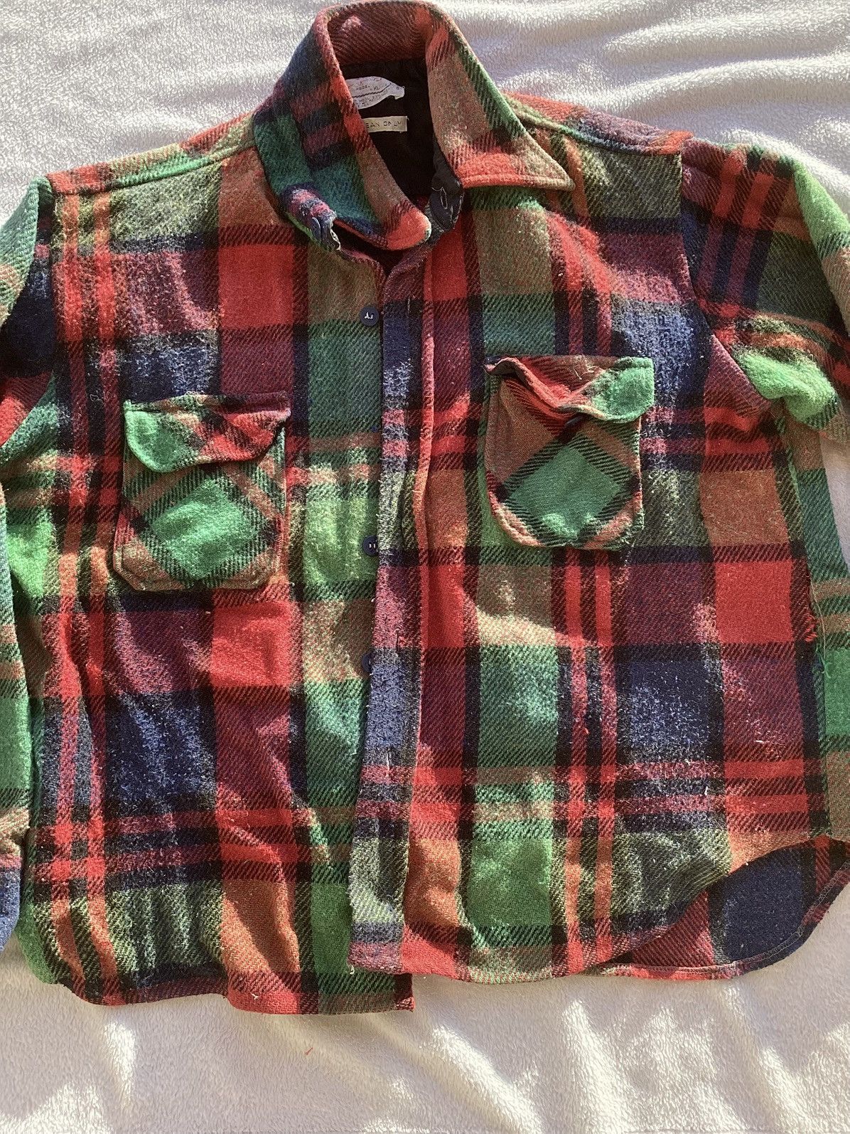 CPO Vtg authentic CPO model button multicolor plaid wool jacket Size US XL / EU 56 / 4 - 3 Thumbnail