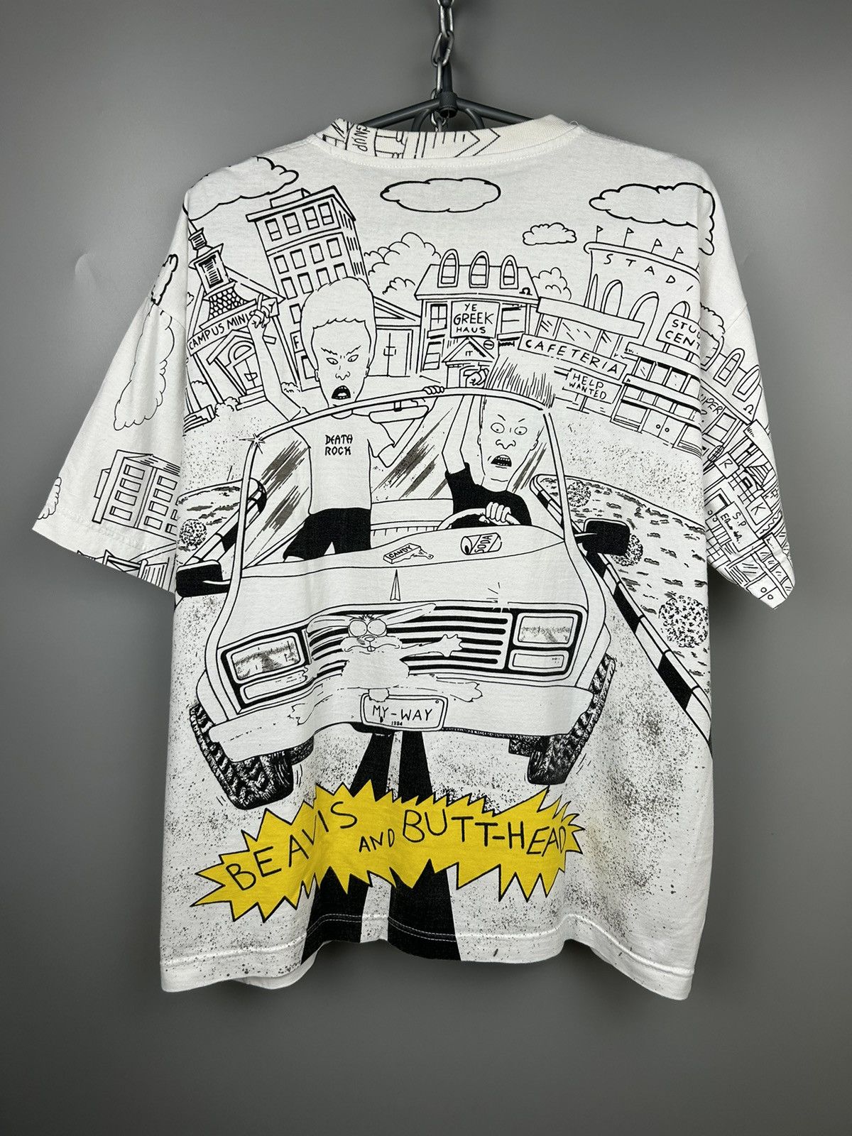 Mtv VTG 1994 Beavis and Butthead All Over Print T Shirt Size US XL / EU 56 / 4 - 12 Thumbnail