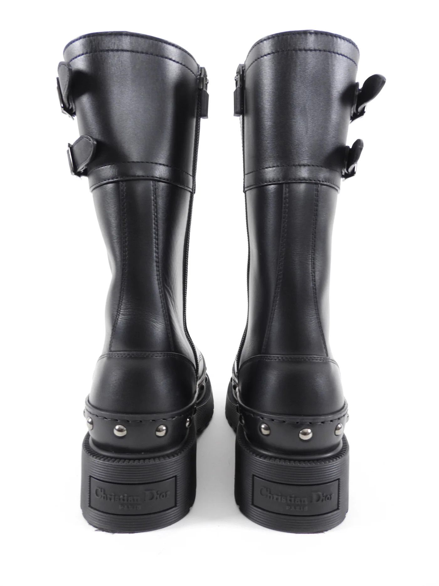 Dior o1y0825 Buckle Ankle Boots in Black Size US 10 / IT 40 - 4 Thumbnail