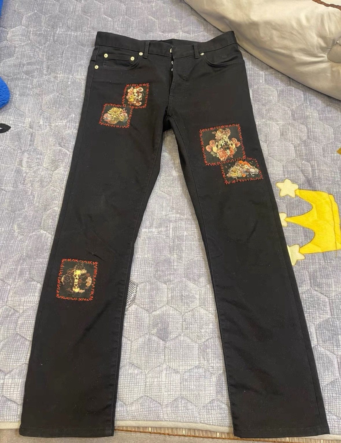 Dior Dior Dior Collaboration Patch Denim Pants-2507 Size US 29 - 1 Thumbnail