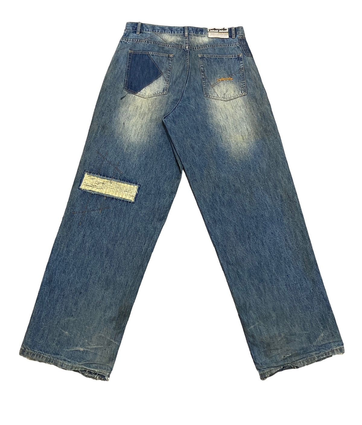 Pelle Pelle Rare Design Vintage Pelle Pelle Patchwork Baggy Jeans 2000s Size US 38 / EU 54 - 2 Thumbnail