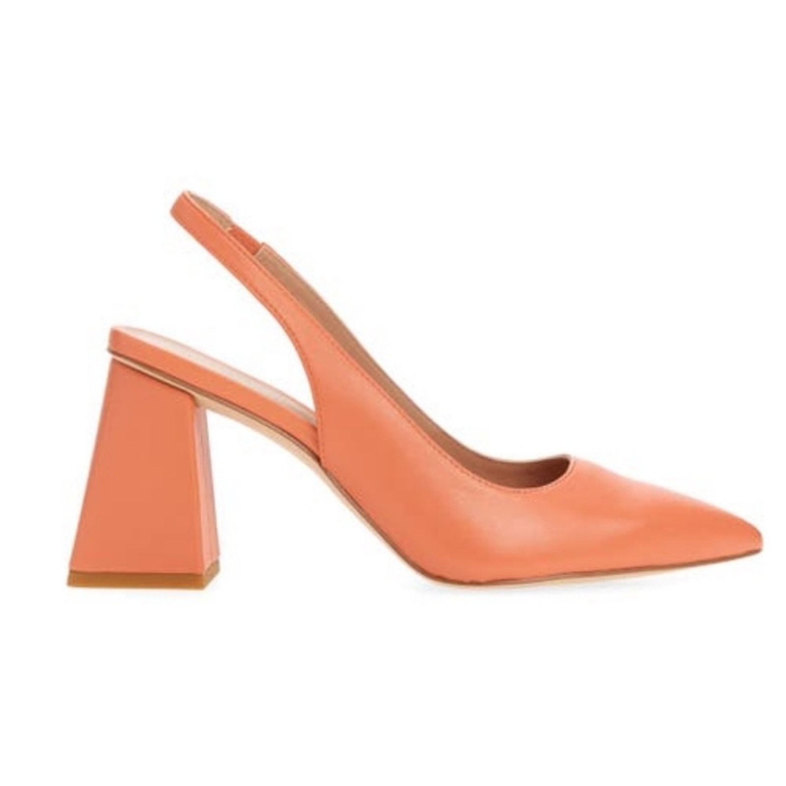 Nordstrom Nordstrom Polina Coral Leather Slingback Heels, Size 5.5 Size US 5.5 / IT 35.5 - 3 Thumbnail