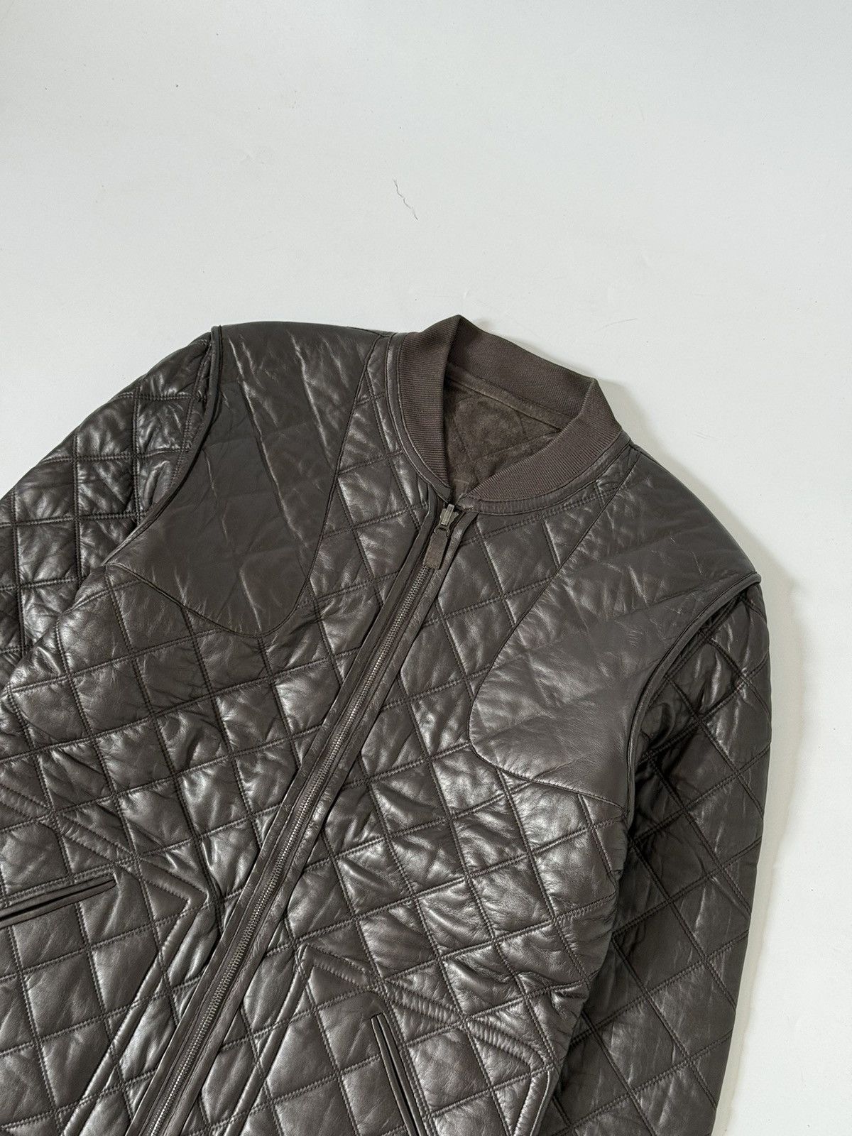 Gucci Gucci by Tom ford Reversible Quilted Leather Jacket Suede Size US S / EU 44-46 / 1 - 6 Thumbnail