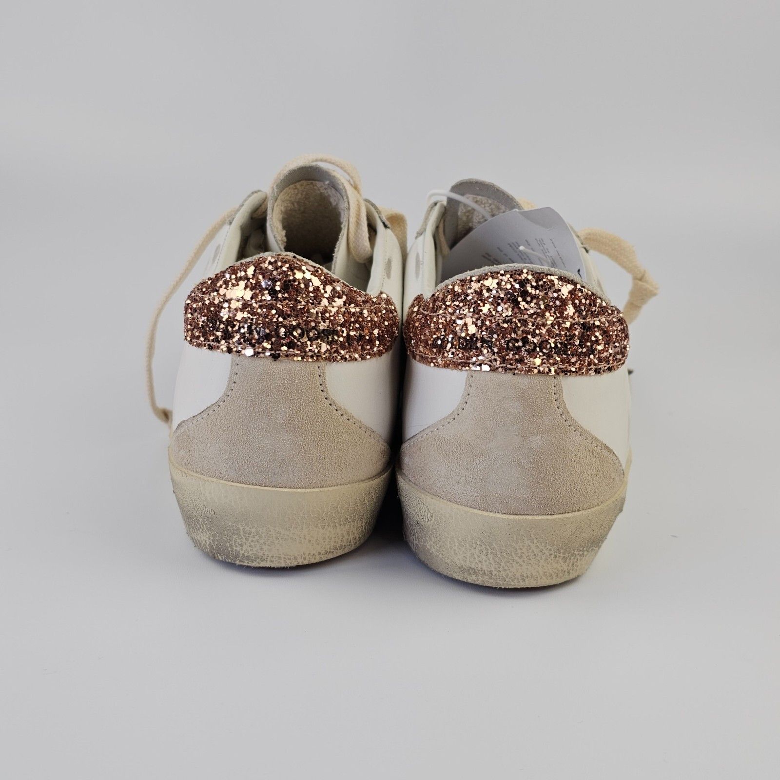 GOLDEN GOOSE Super-Star White/Pearl Glitter Sneakers