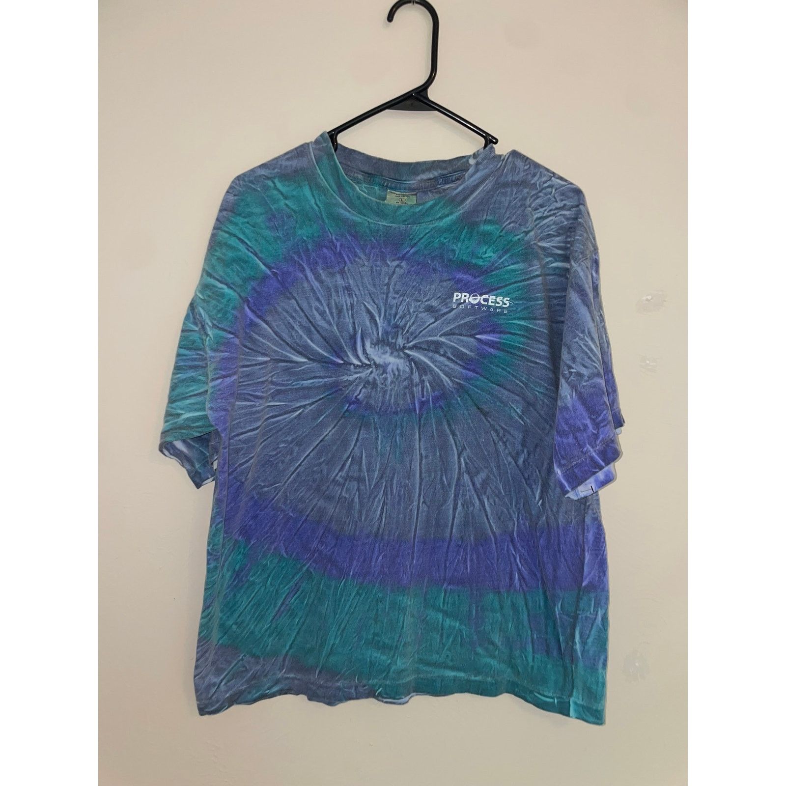 Vintage Vintage Process Software Blue Tie Dye Computer L Tee 90s Size US L / EU 52-54 / 3 - 1 Thumbnail