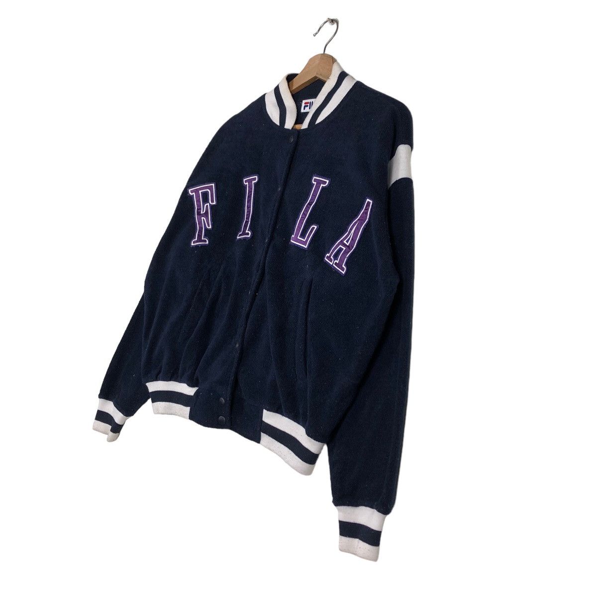 Japanese Brand 🔥Vintage Bomber Jacket Fila Big Logo Spell Out Design Size US S / EU 44-46 / 1 - 3 Thumbnail
