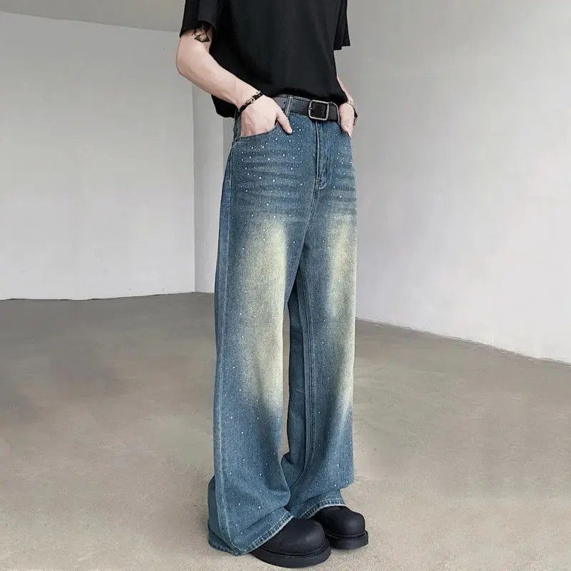 Japanese Brand Diamond Fade Worn Blue Jeans Size US 32 / EU 48 - 4 Thumbnail