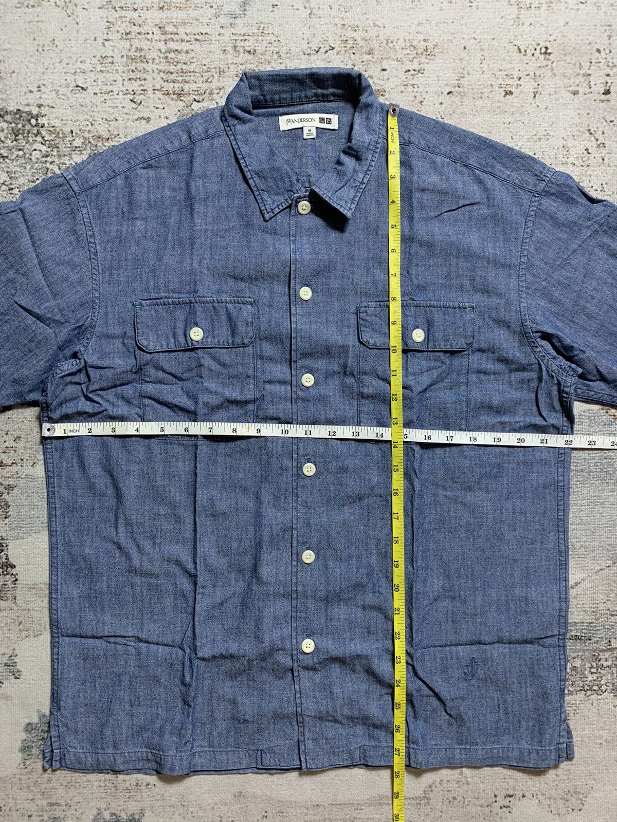 JW Anderson × Uniqlo JW Anderson Uniqlo SS21 Chambray Work Short Sleeve Shirt Size US M / EU 48-50 / 2 - 5 Thumbnail