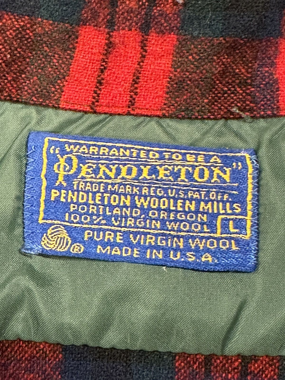 Pendleton × Vintage Vintage 1960s/70s Pendleton Button Up Fleece Red Size Large Size US L / EU 52-54 / 3 - 7 Thumbnail
