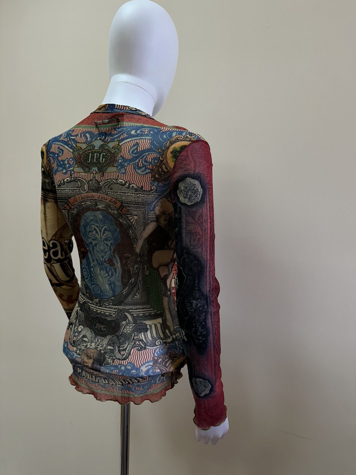 Jean Paul Gaultier Very Rare! Jean Paul Gaultier Ss96 Collage Mesh Shirt Size S Size S / US 4 / IT 40 - 10 Thumbnail