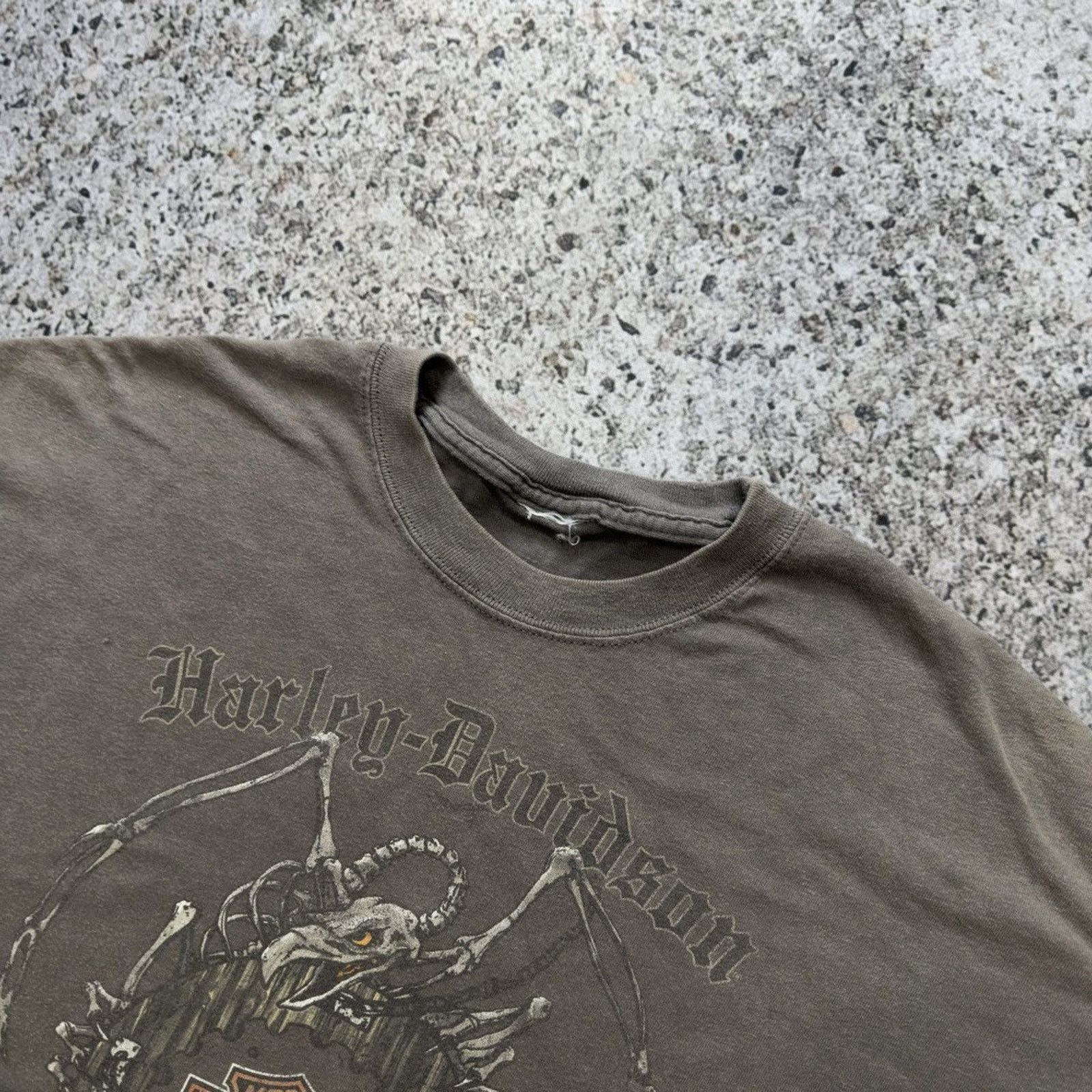 Harley Davidson Faded Thrashed Distressed Dragon Tee ERD Chrome Grunge Size US XL / EU 56 / 4 - 3 Thumbnail