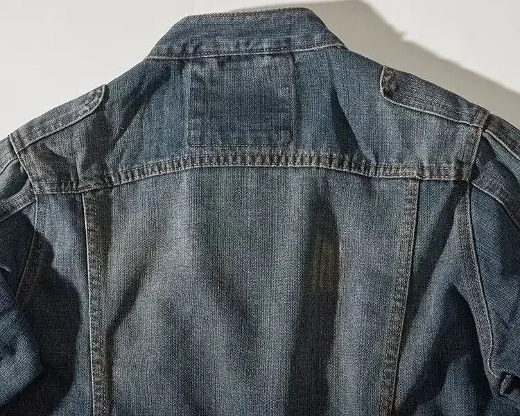 Japanese Brand × The Unbranded Brand Stand Collar Distressed Denim Jacket Size US L / EU 52-54 / 3 - 5 Thumbnail