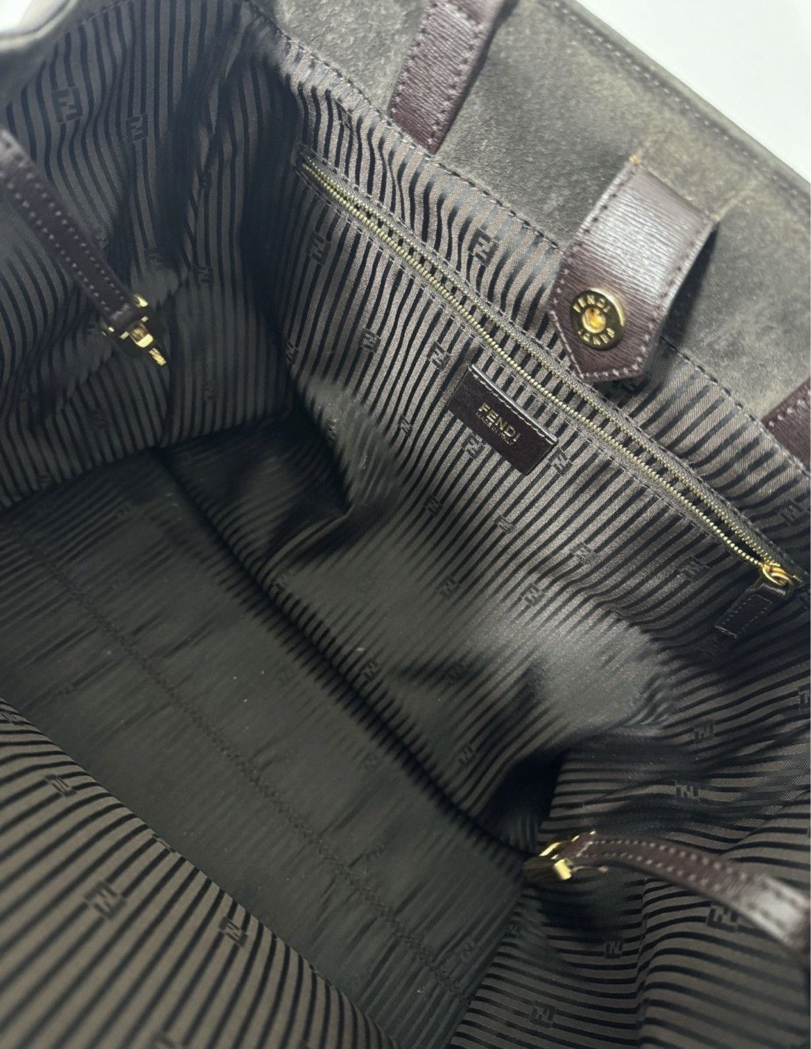 Fendi Fendi 2 Jours Large Brown Shopper Tote Bag Size ONE SIZE - 5 Thumbnail