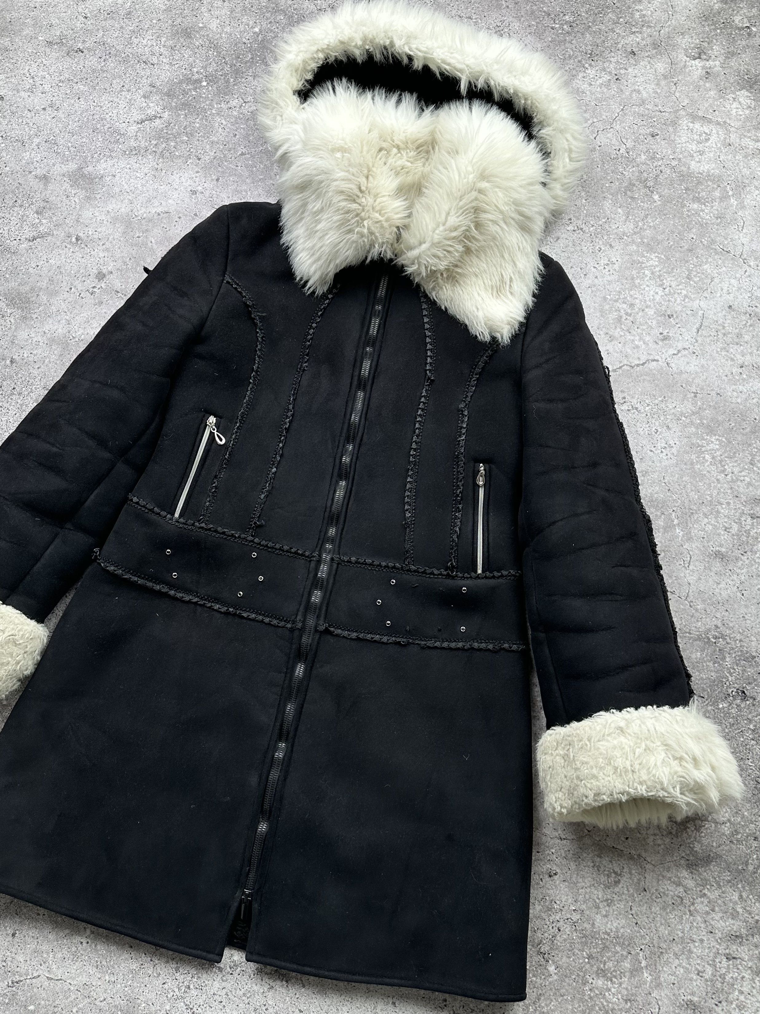 Vintage Vintage Faux Sheepskin Coat C339(V32) Size M / US 6-8 / IT 42-44 - 3 Thumbnail