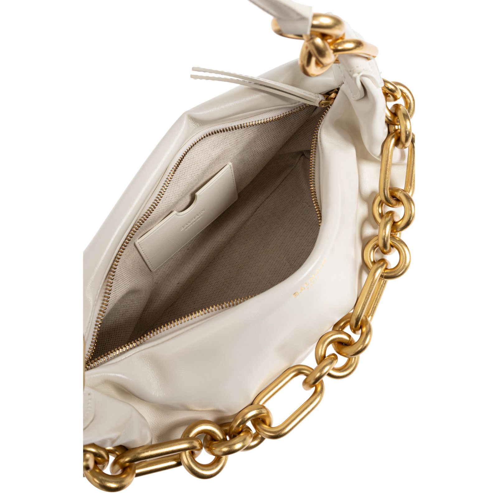 Balmain BALMAIN Sync Medium White Leather Top Handle Bag New & Authe Size ONE SIZE - 4 Thumbnail