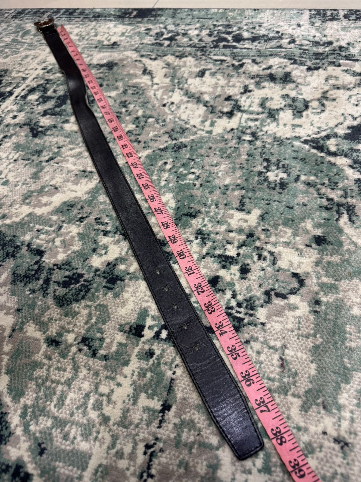 Burberry BURBERRY GOLF BIG BUCKLE LEATHER BELT Size 34 - 3 Thumbnail